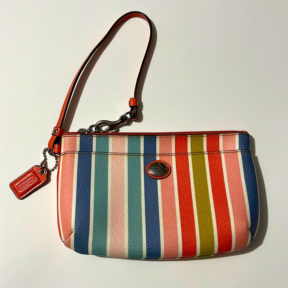 Multicolor Coach wristlet